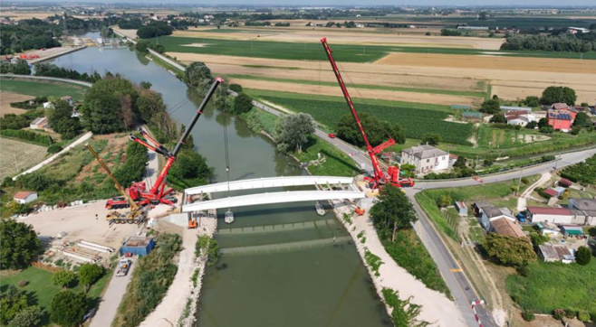 Rialzo del ponte Calà del Moro sul Canalbianco, Bagnolo di Po